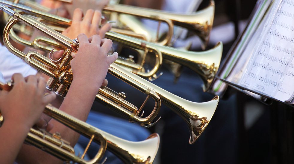 brass band trumpets